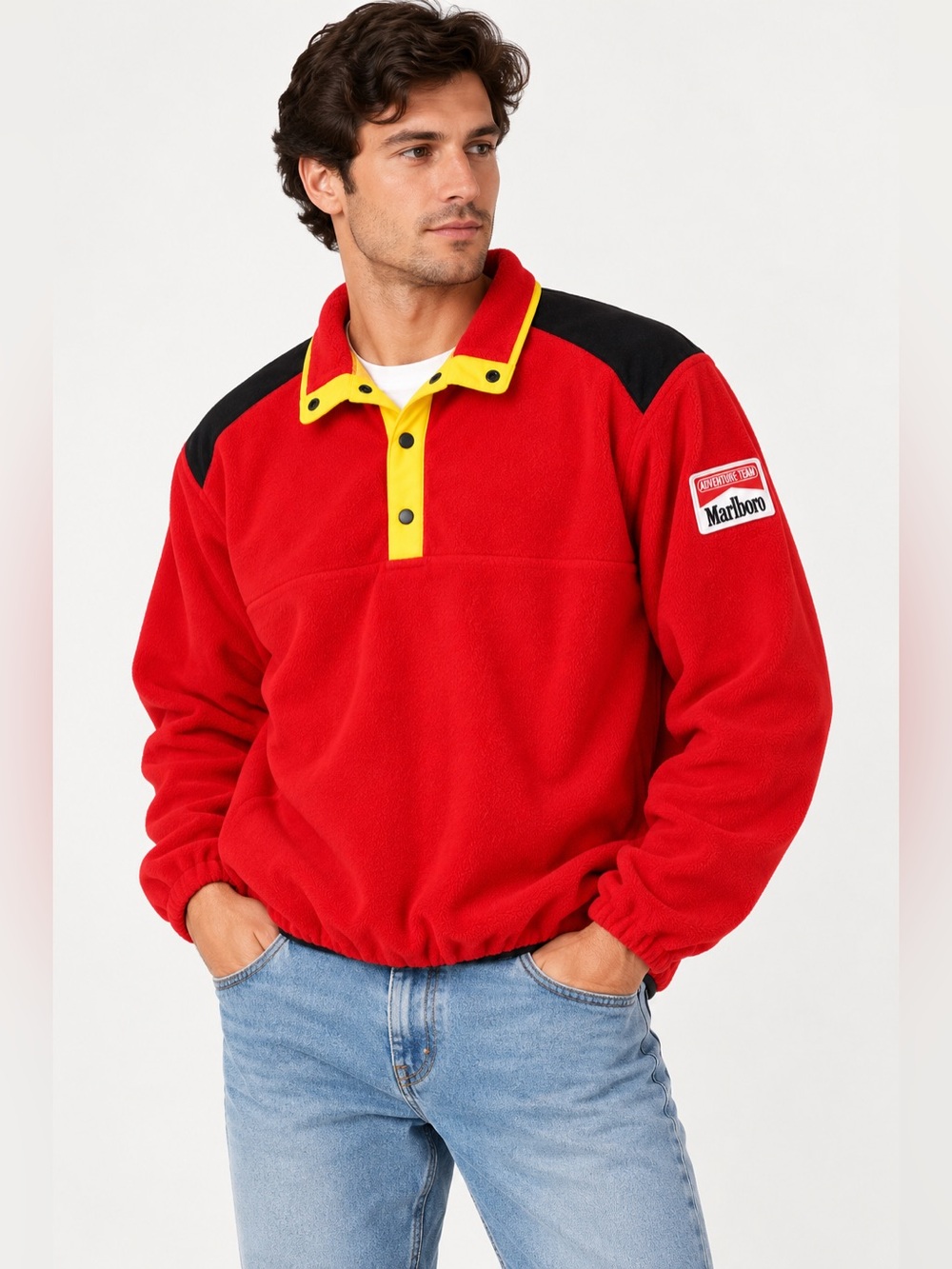 Marlboro Adventure Team Fleece Pullover XL Vintage 90s Gorpcore